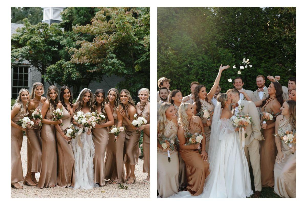 tailor bridesmaids dress ho chi minh city light brown