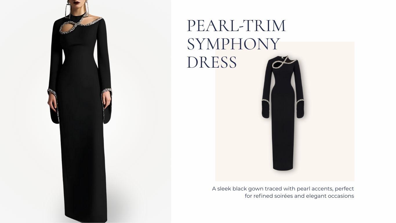 tailor dress in district 1 ho chi minh pearl trim symphony dress