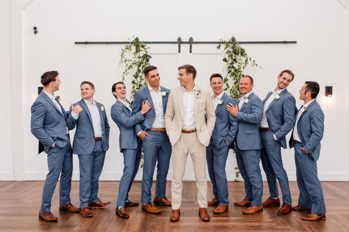 tailor groommen suit blue color