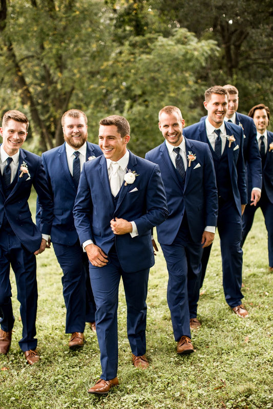 tailor groommen suit navy color