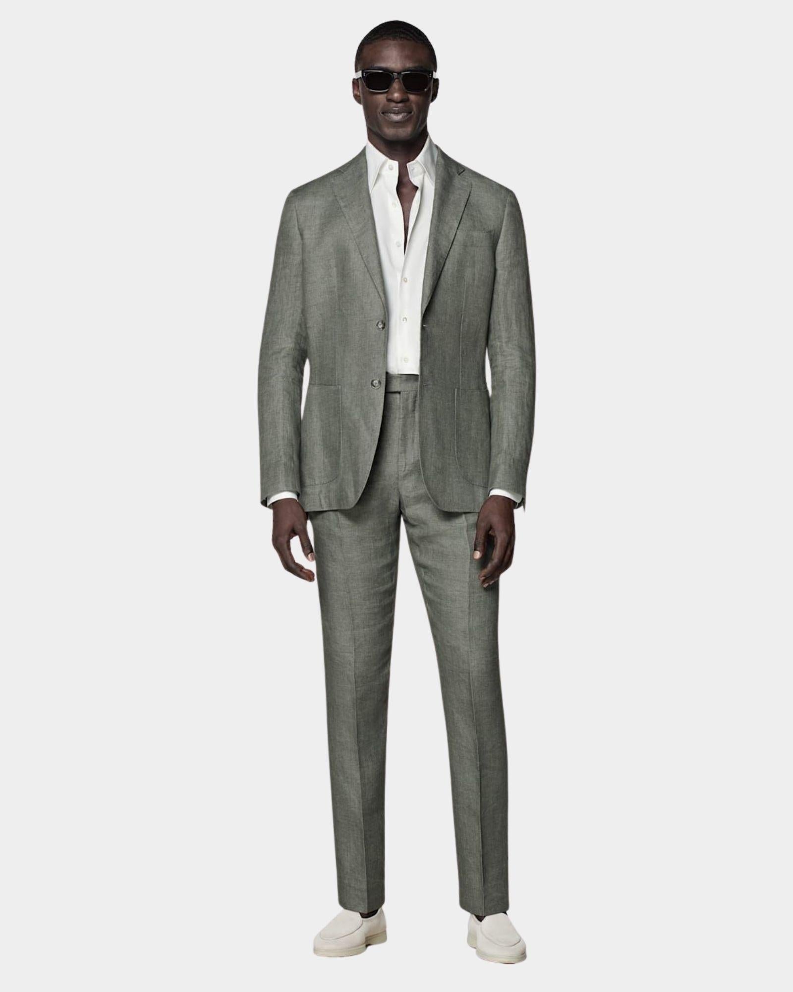 tailor suit in district 1 ho chi minh city product page grey green linen double